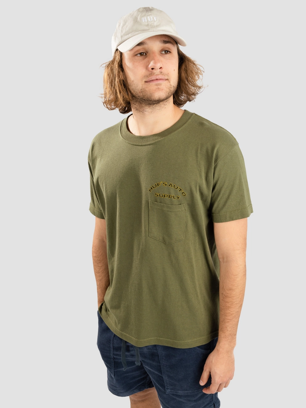 HUF Chop Shop Pocket T-Shirt olive