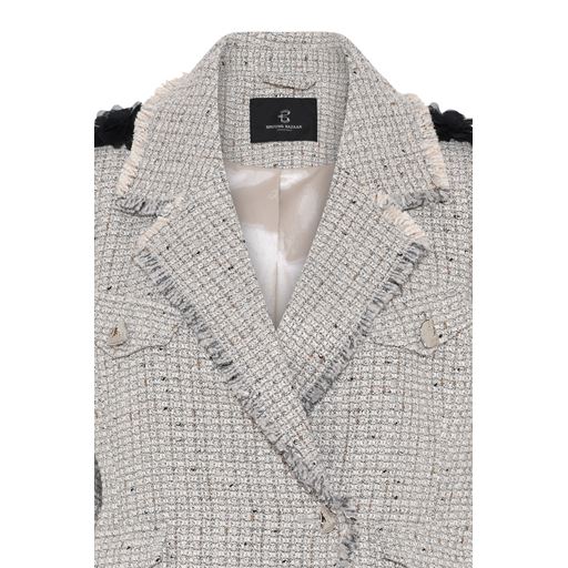 Bruuns Bazaar Fumewort Zohie Blazer, Grey Check, 40