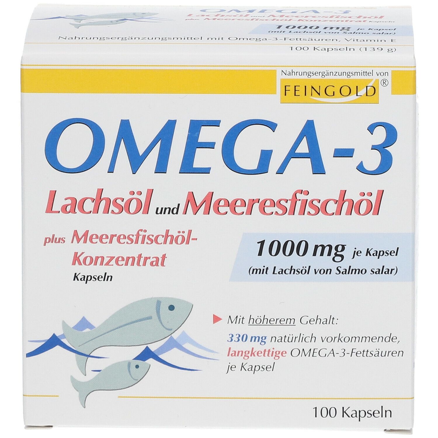 Omega-3 Lachsöl und Meeresfischöl Kapseln