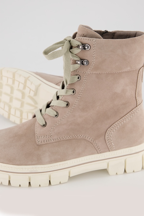 Leder-Boots, Jana Shoes, Schnürung, Weite H