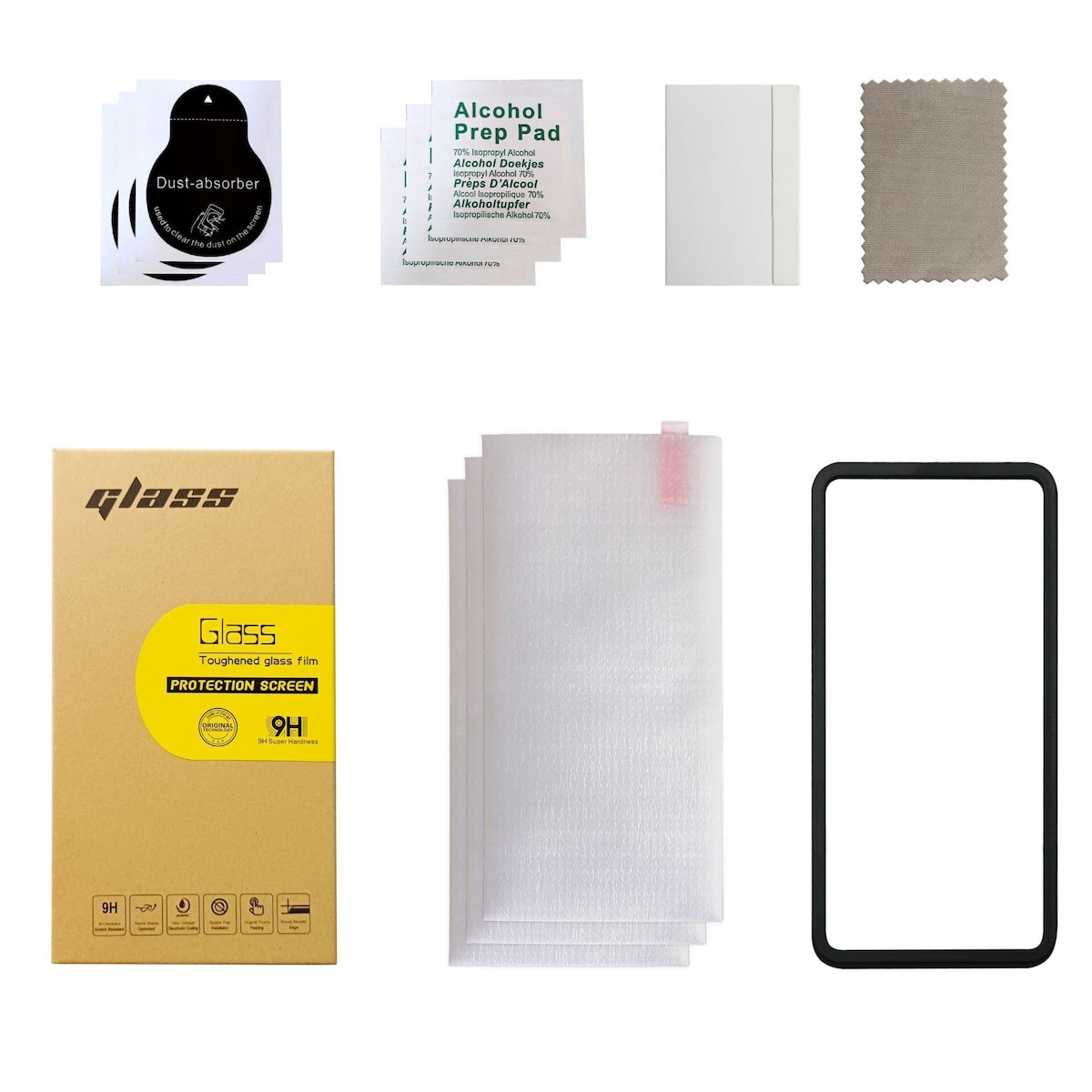 3-pak iPhone herdet glass skjermbeskytter HD anti-fingeravtrykk Gjennomsiktig  iPhone 14 Plus
