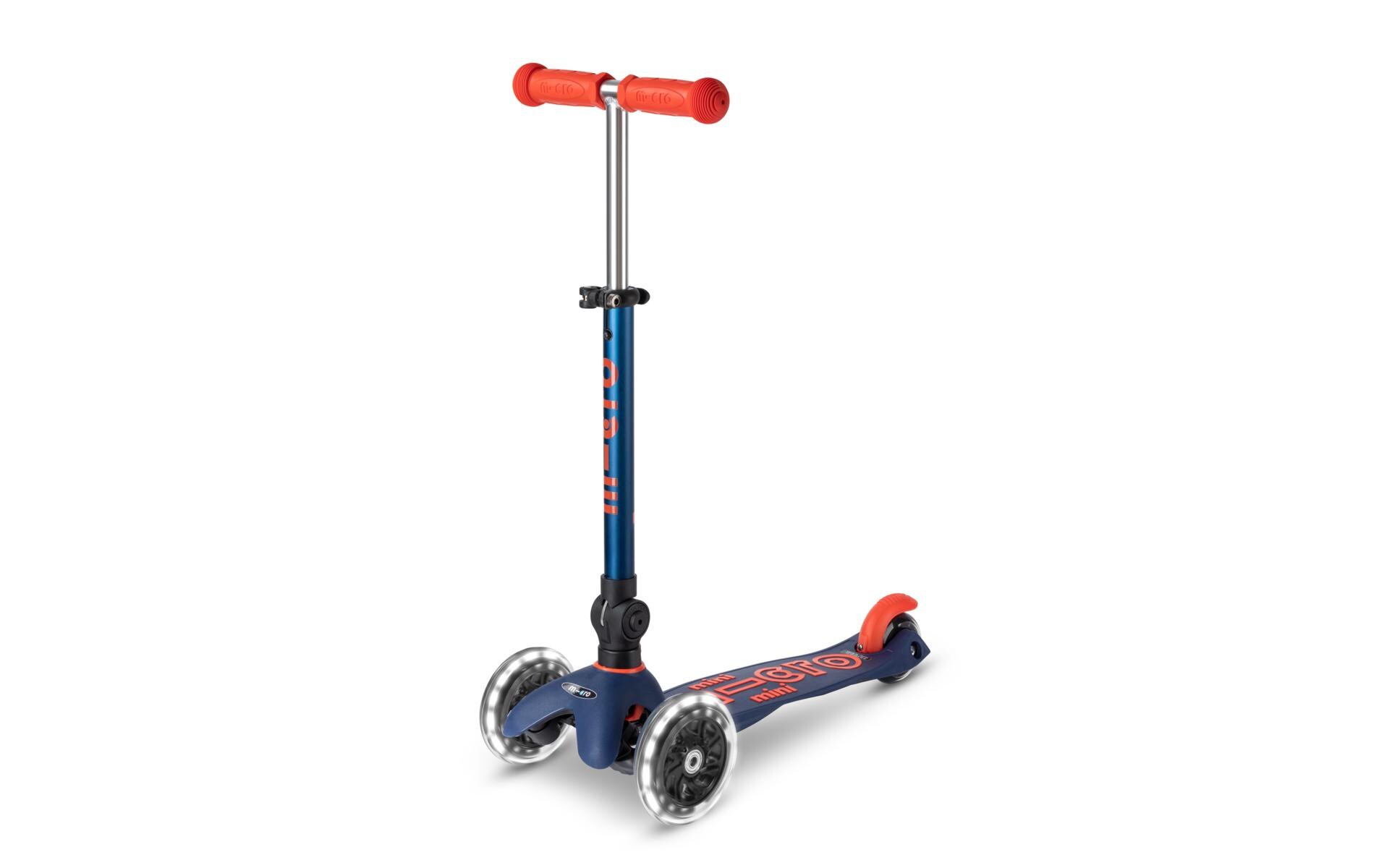 Kickboard Mini Micro Deluxe Foldable LED Navy BlueKinder Scooter