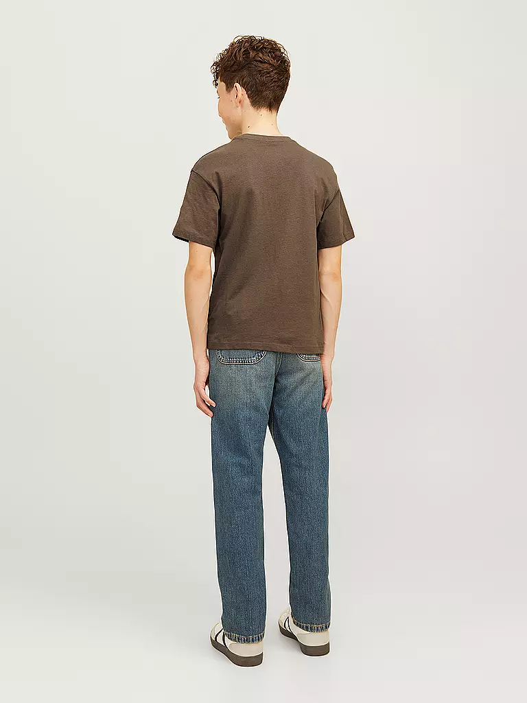 JACK & JONES Jungen T-Shirt  JJECALEB VARSITY TEE  braun