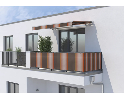 SOLUNA balkonbekleding H:75 cm stof design S3013 (per meter verkocht)