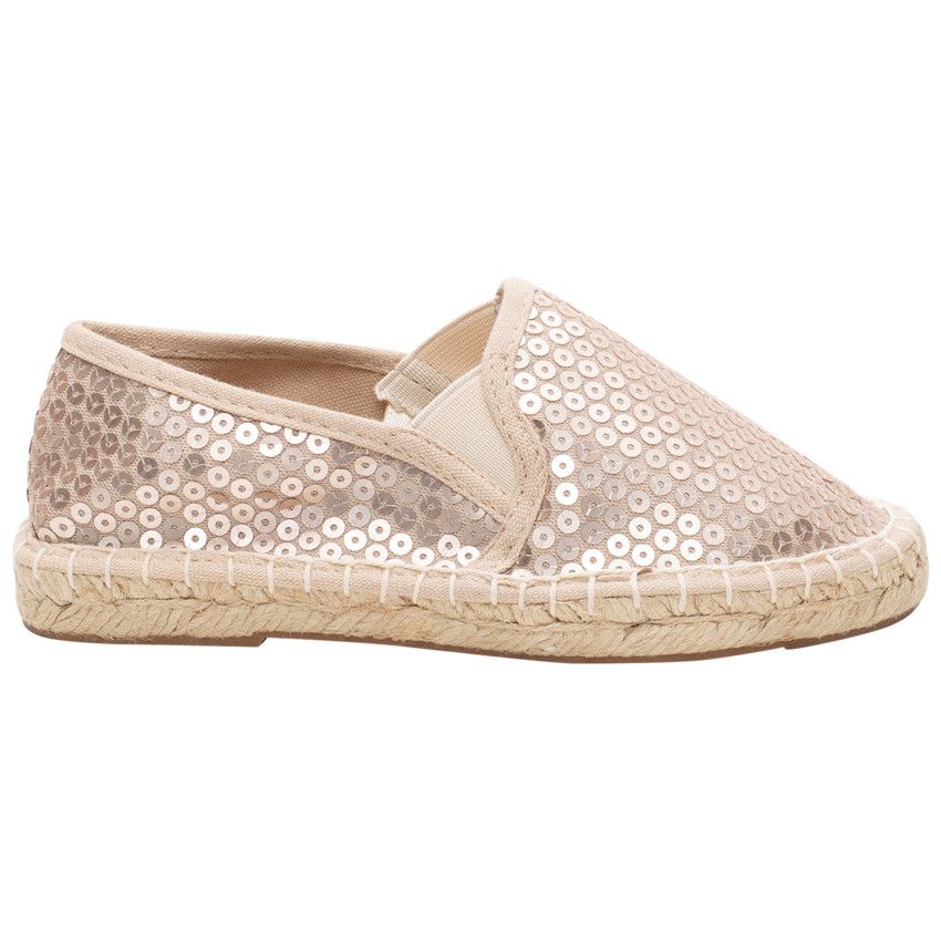 Espadrilles à sequins roses - Jaune