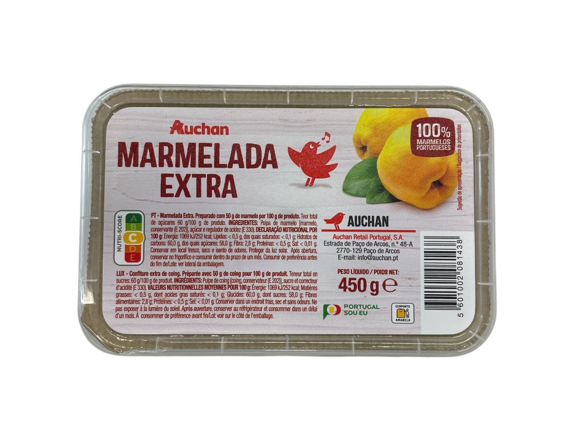 MARMELADA AUCHAN EXTRA 450G