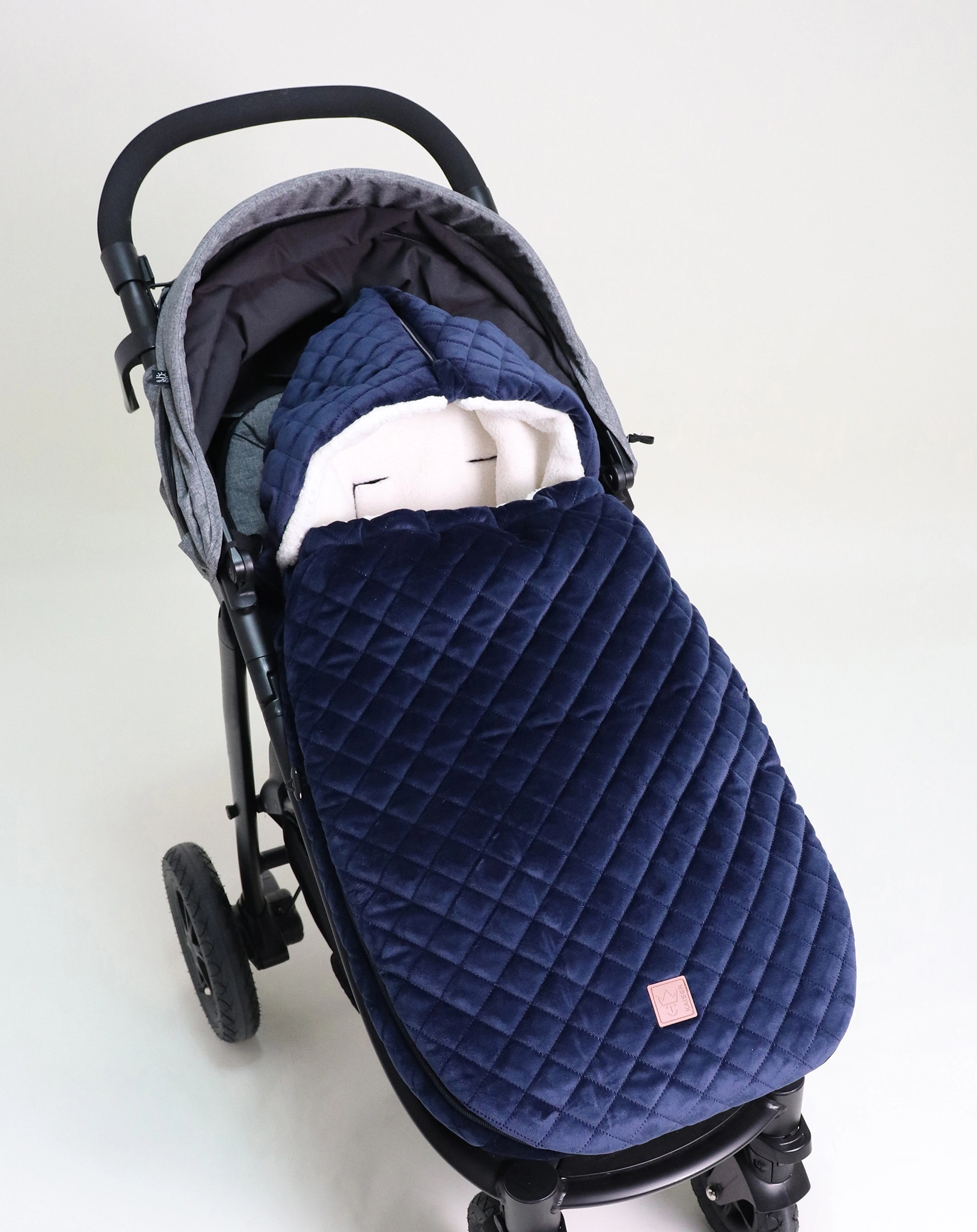 Fußsack VELVET HOODY PREMIUM XL (100x75) in blau