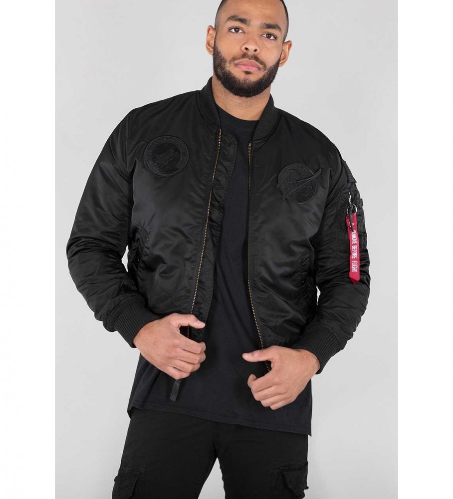 Jaqueta ALPHA INDUSTRIES MA-1 VF Nasa preta