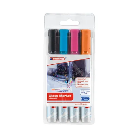edding 95 Glasmarker Basic 4er-Set