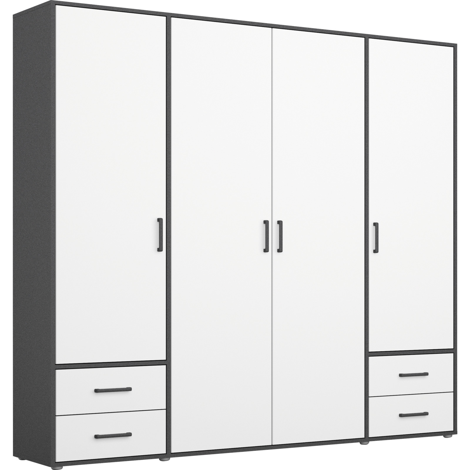 Schrank Voyager Dekor 187 x 194 x 53 cm weiss / grau met.