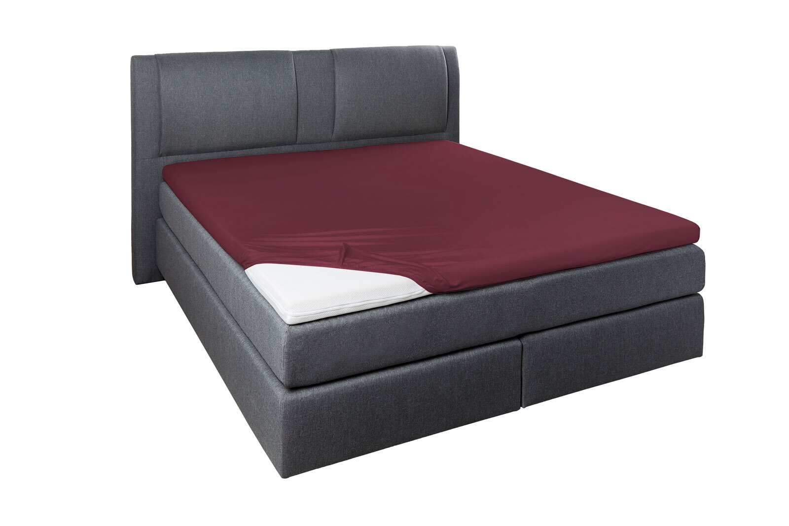 Vario Topper-Spannbetttuch 140/160 x 200/220 cm bordeaux