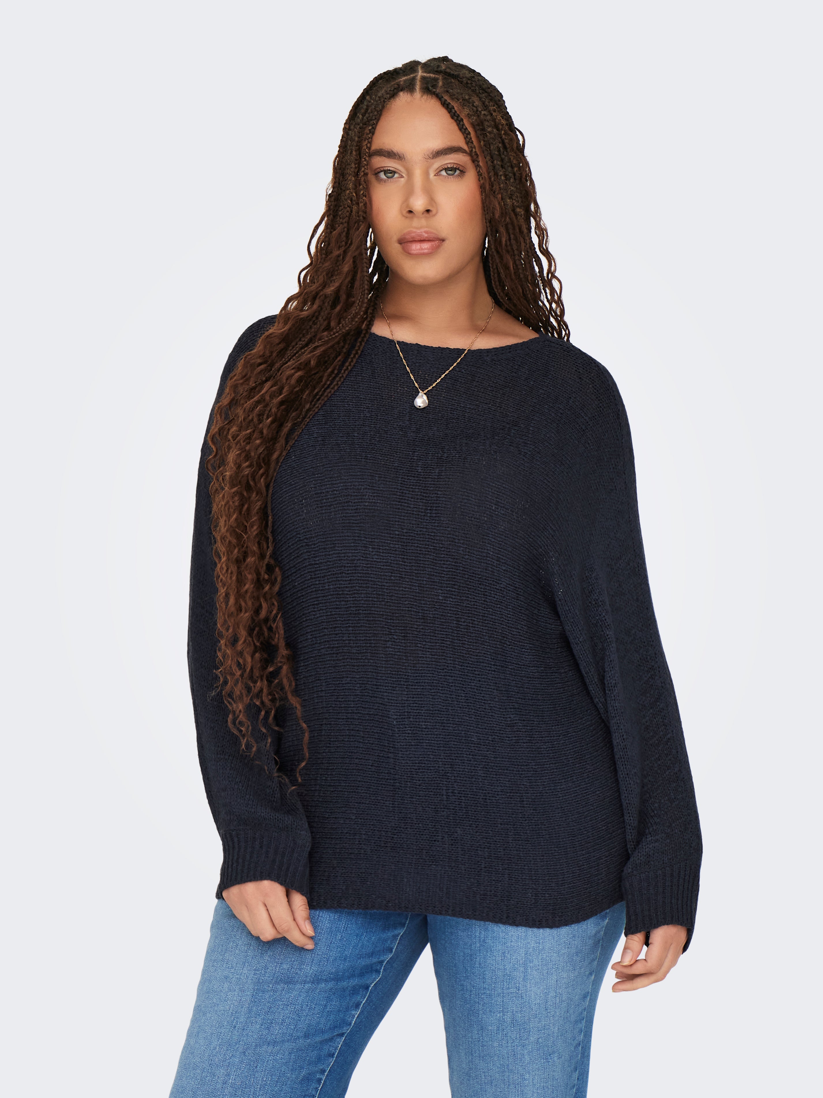 CARGEENA Strickpullover Navy Blazer