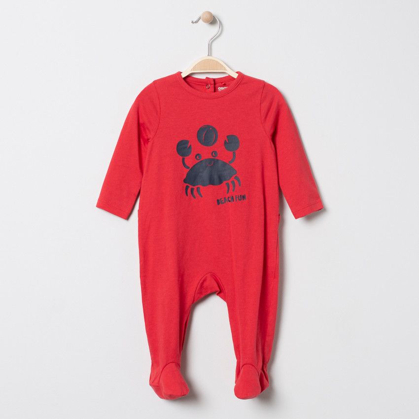 Dors-bien en jersey print crabe - Rouge