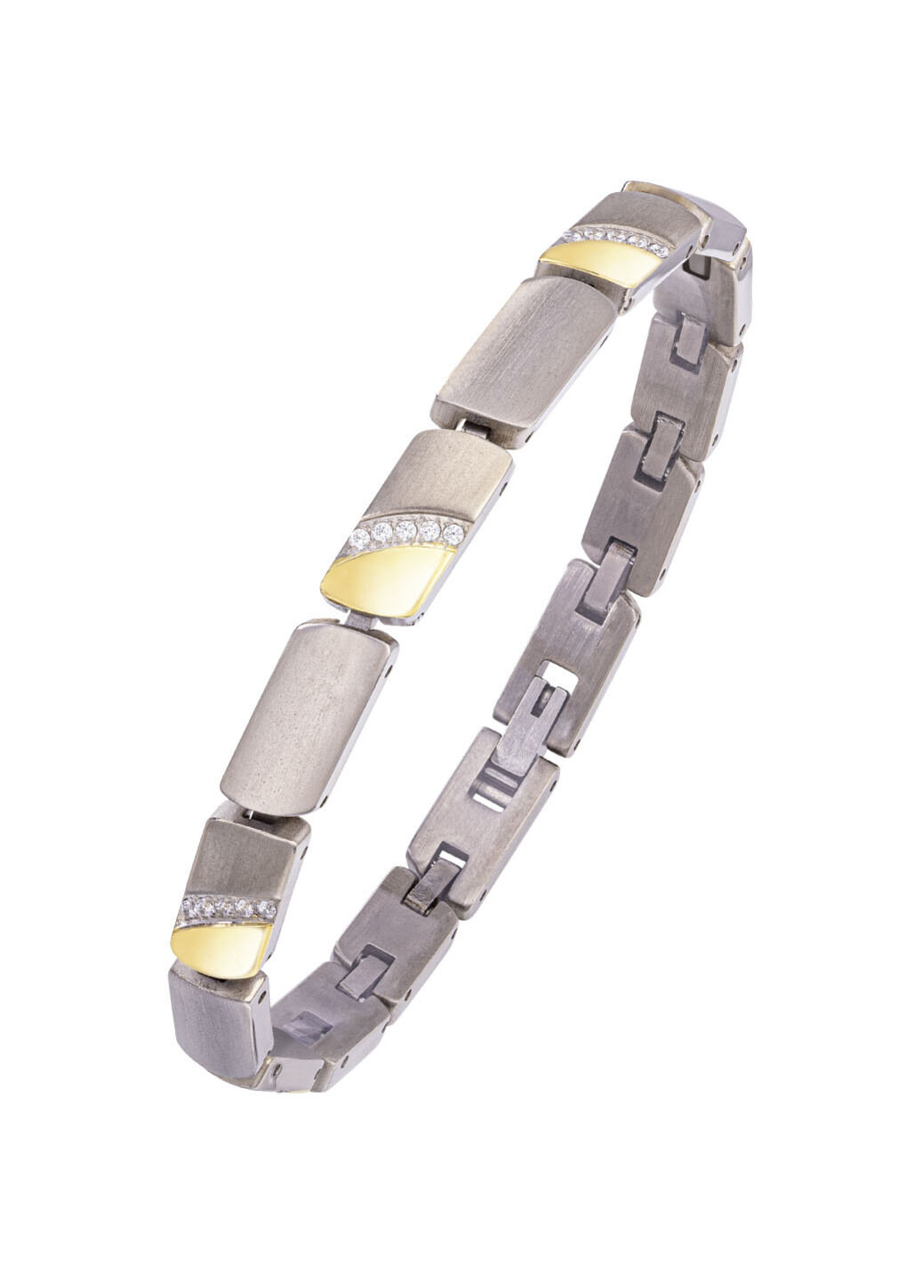 Armband in Bicolor mit synth. Zirkonia