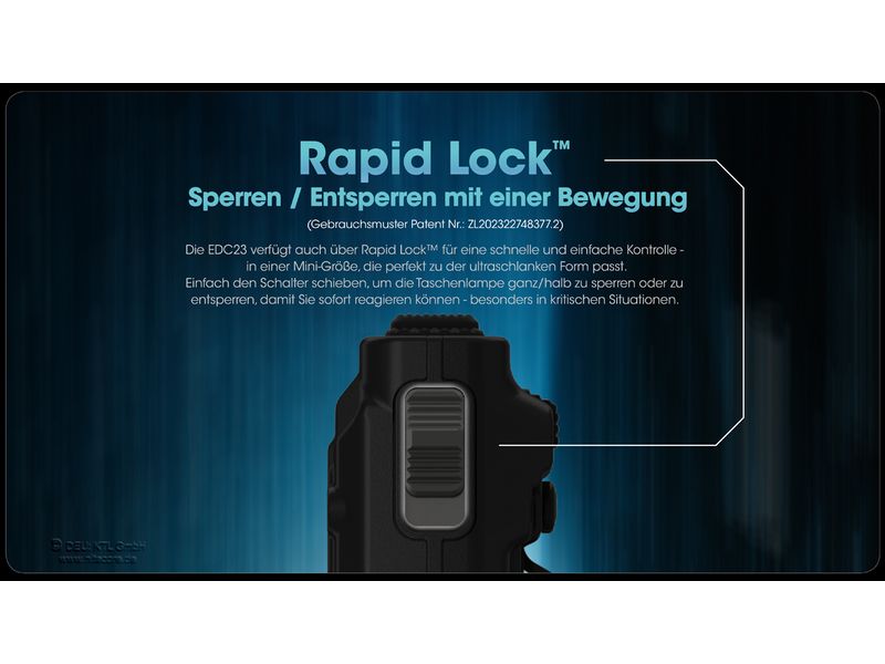 Nitecore Taschenlampe EDC23 2500 lm, 280m Ultraschlanke Taktik-Taschenlampe