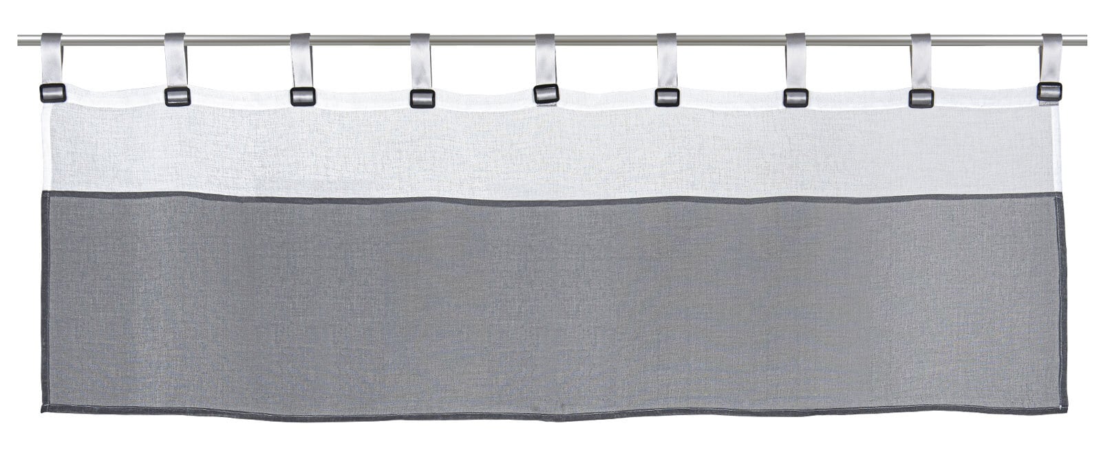 Bistrogardine Kitchen Dreams Grau/Weiß 50 x 140 cm