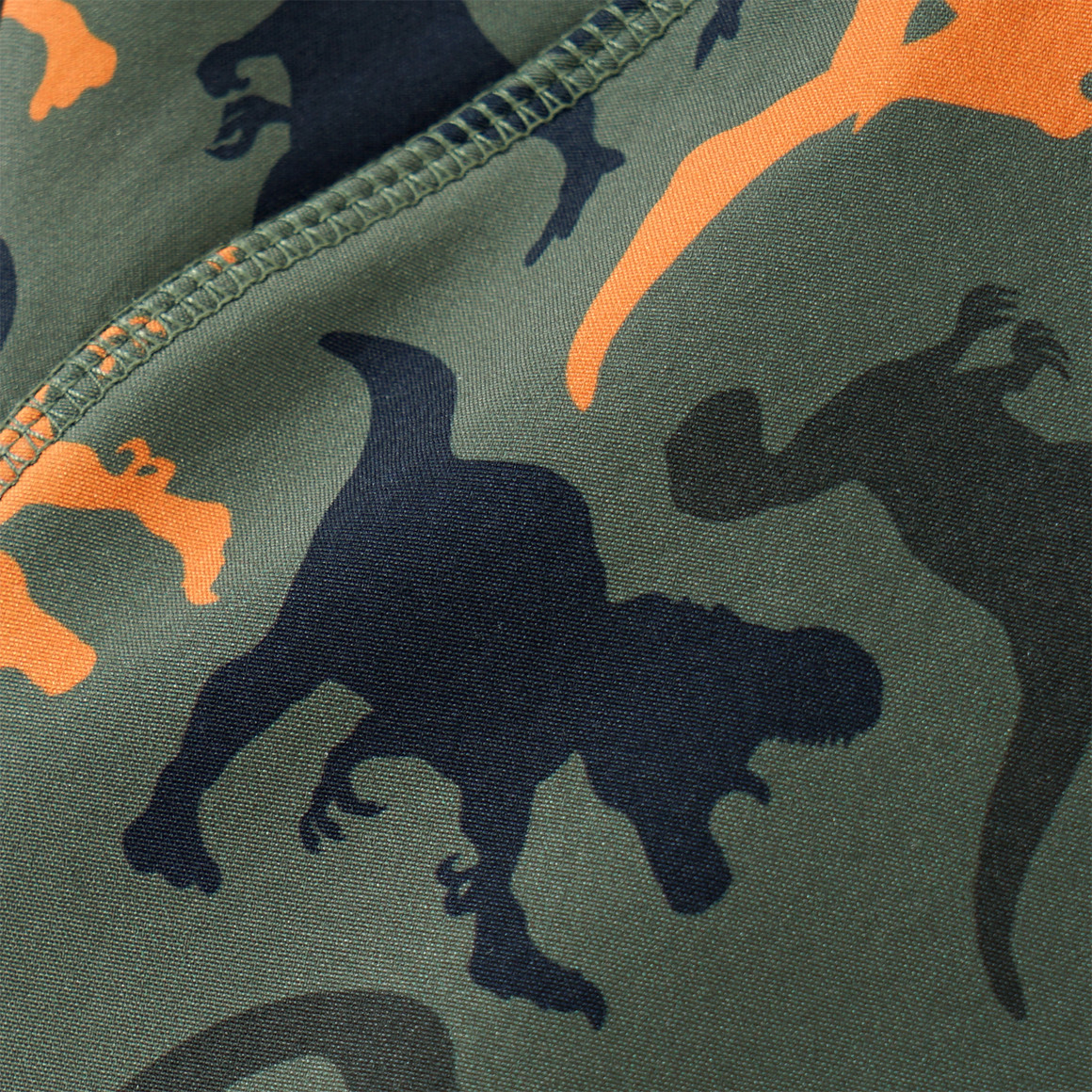 Topomini Baby Softshelljacke mit Dino-Print dunkelgrün / orange
