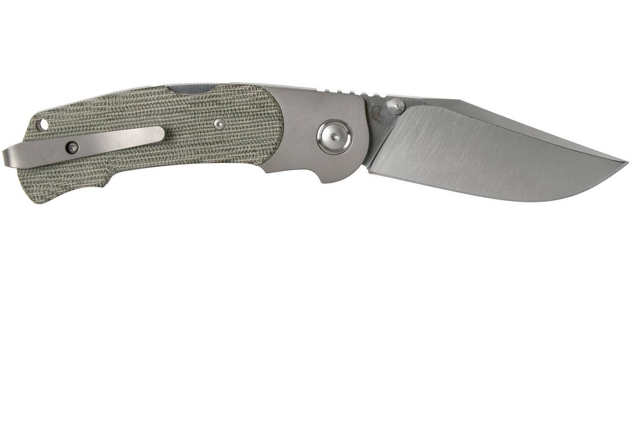 Viper Turn V5986CG Green Canvas Micarta zakmes, Fabrizio Silvestrelli design