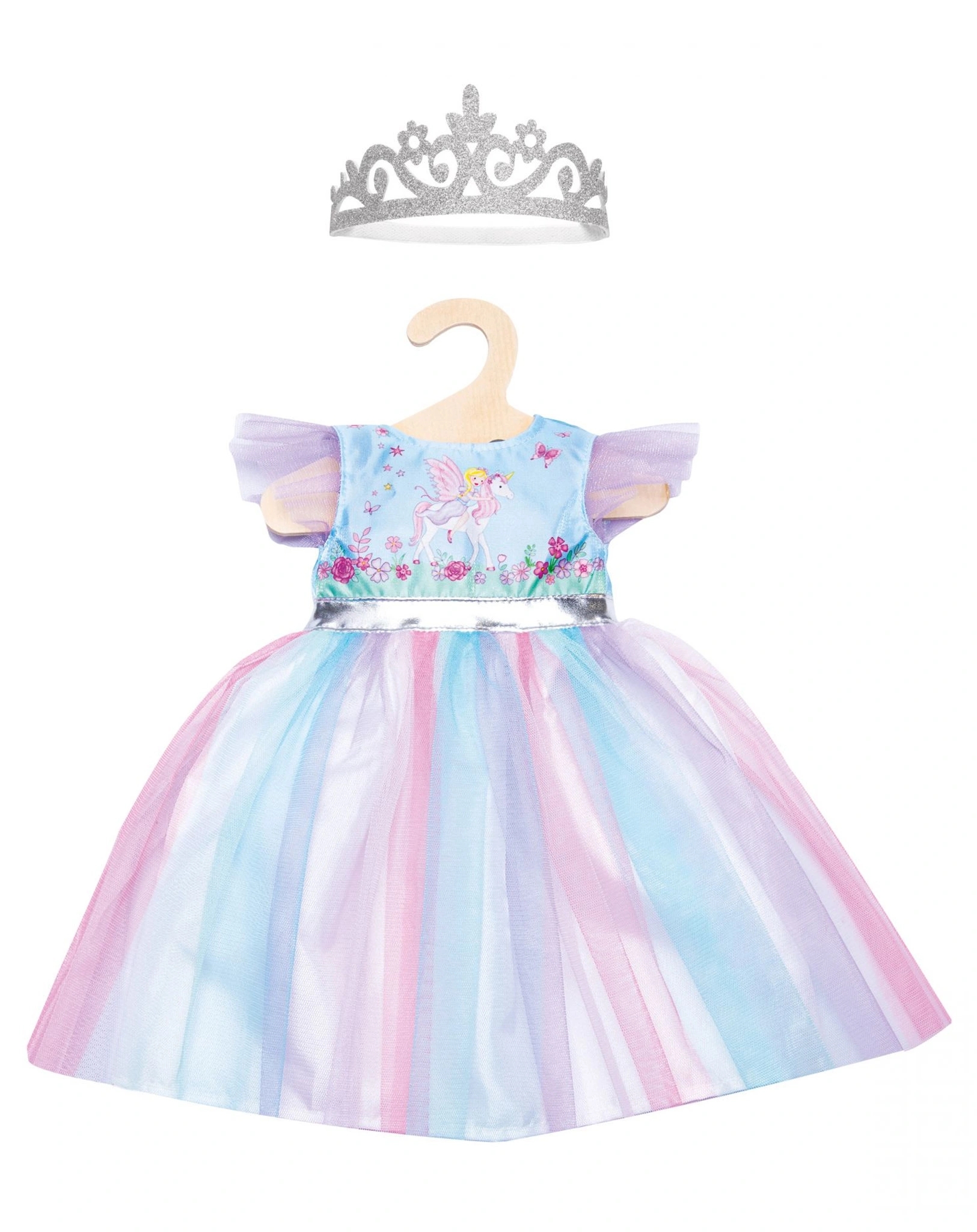 Puppen-Kleid FEE & EINHORN (28-35 cm) 2-teilig