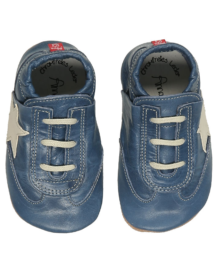 Krabbelschuhe STARS in blau