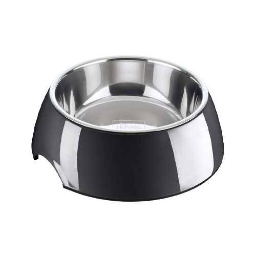 Hunter Melamine Voer- en Drinkbak - Zwart