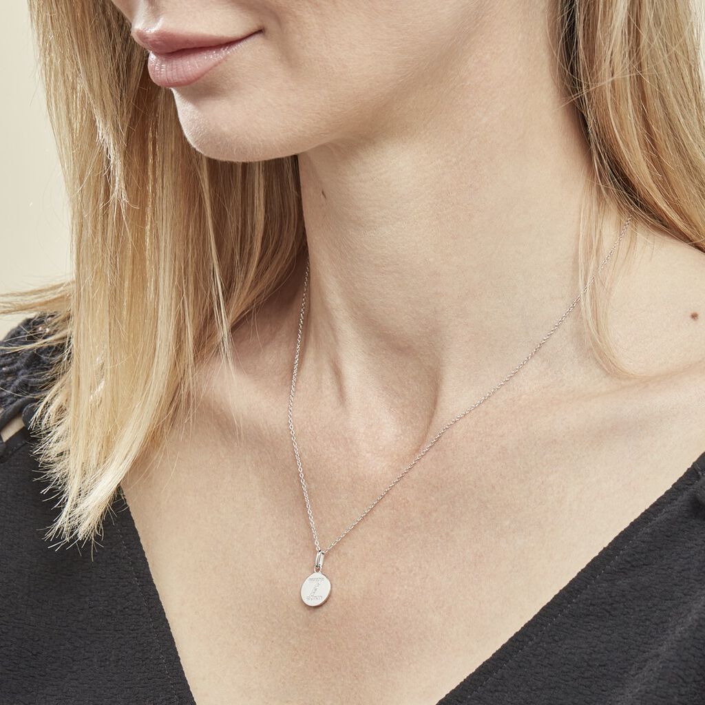 Collier Argent Eugenien Oxydes De Zirconium