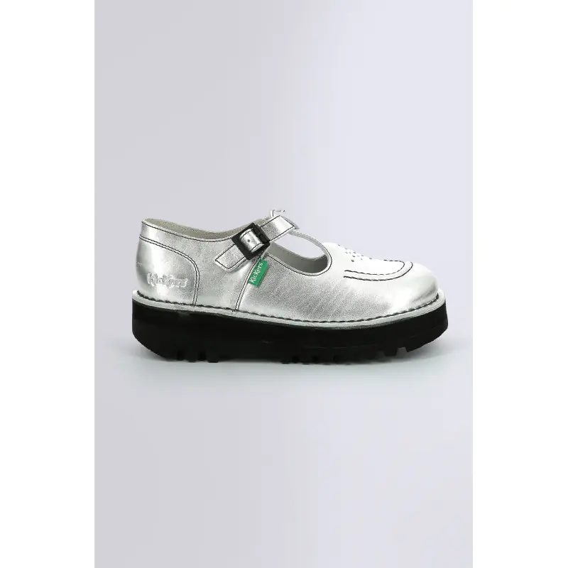 KICKOUSTRAP ARGENT SALOME Cuir Femme