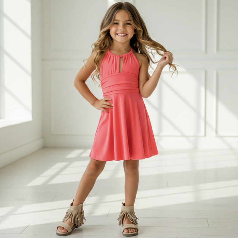 See you in the summer dress - coral