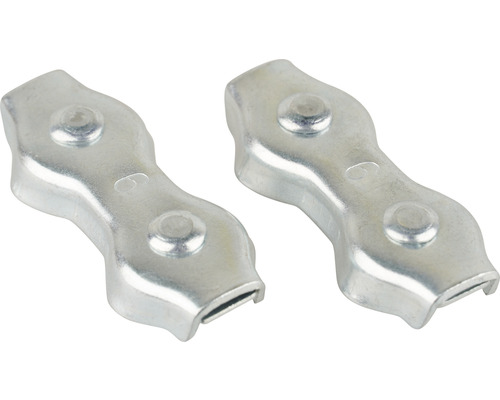 Duplexklem 4-6 mm verzinkt 2 stuks