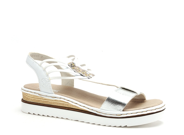 Rieker nu pieds plats femme 679l1 argent