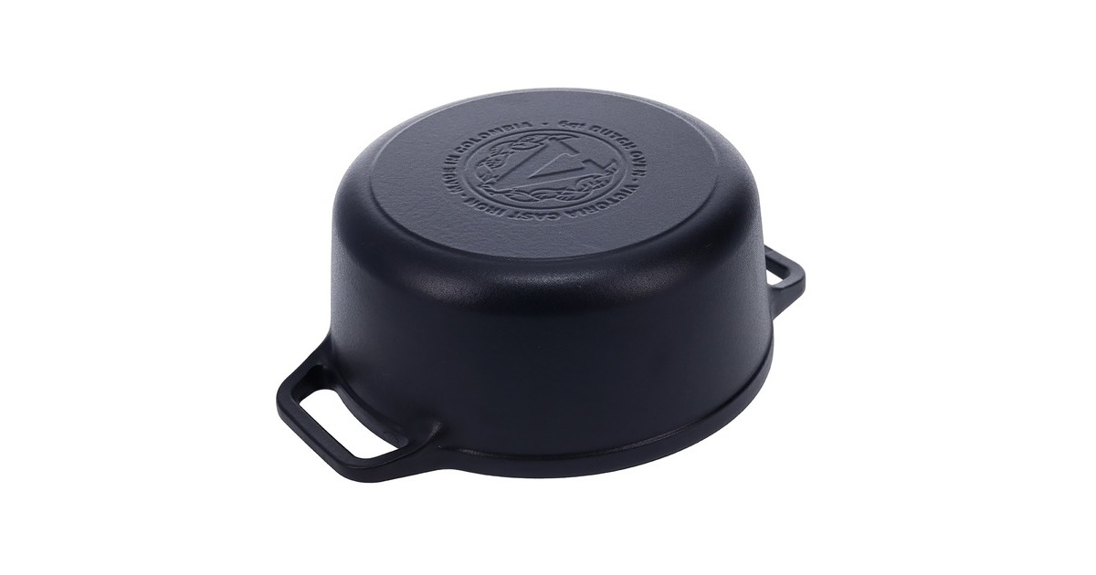 VictoriaCombo cooker 26 cm 5,7 liter, Seasoned bak-/braadpan  (Zwart, Color packaging)