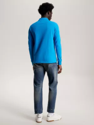Polo de manga comprida Global Stripe Zip Slim Fit
