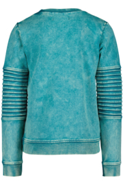 Milan biker sweater - blue coral