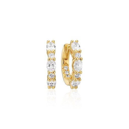 Sif Jakobs Jewellery Ellera Ovale Medio Øreringe, Gold Plated