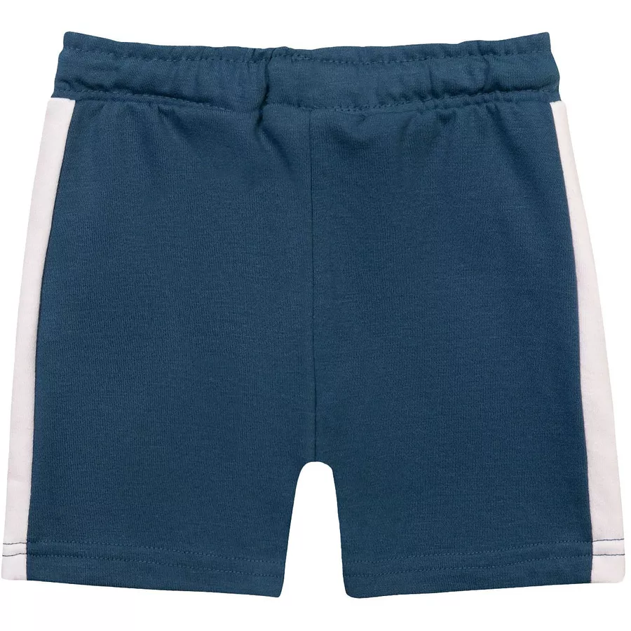 MINOTI Sweatshirt und Shorts im Set DunkelblauWeiß