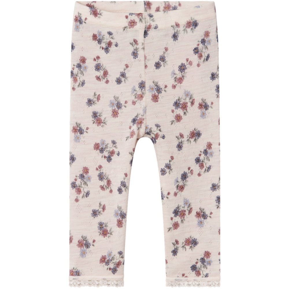 Køb Name It Lilac Ash Wang Uld Needle Leggings Noos
