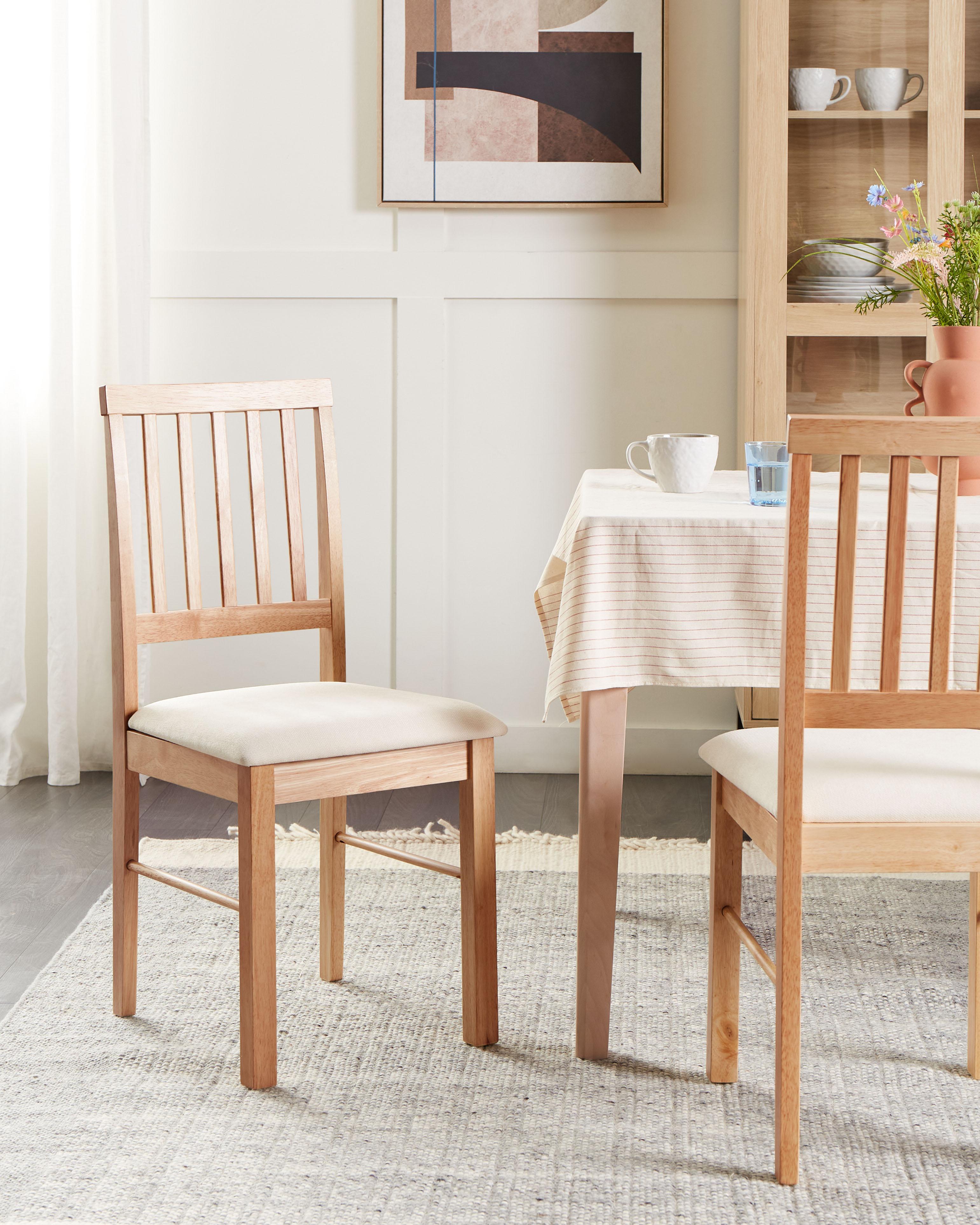 Set van 2 eetkamerstoelen ORONO Hout Lichtbruin