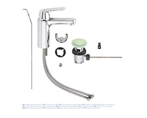 GROHE EUROSMART COSMOPOLITAN wastafelmengkraan, chroom 23325000
