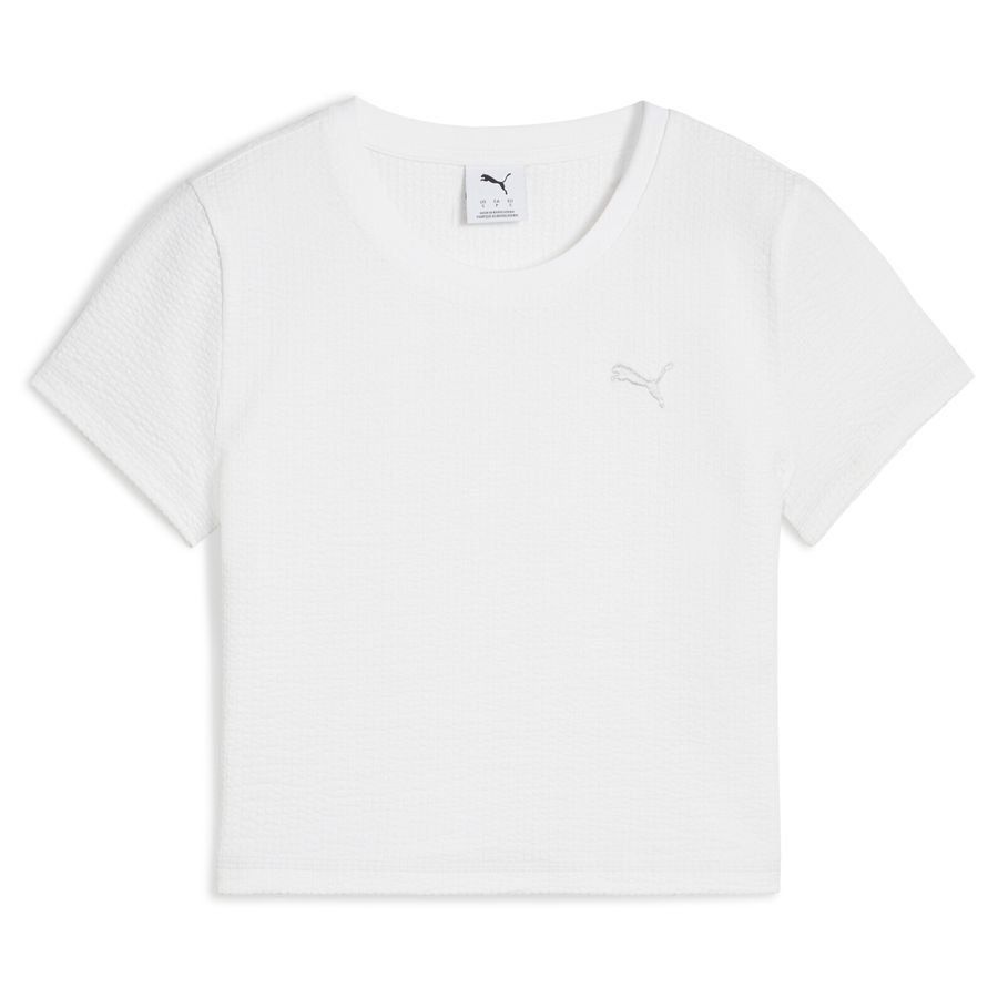 Puma DARE TO Kurzes figurbetontes T-Shirt aus strukturiertem Material