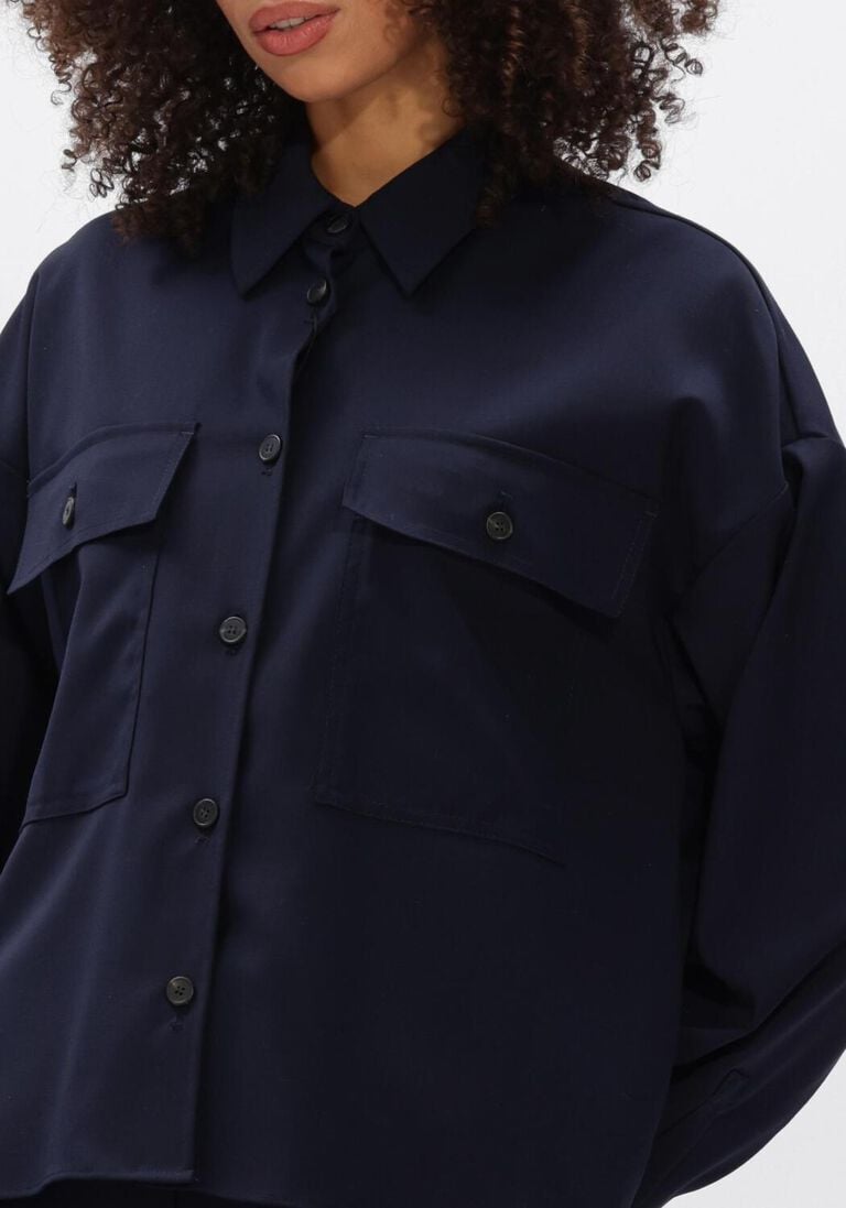 donkerblauwe max mara blouses mulino