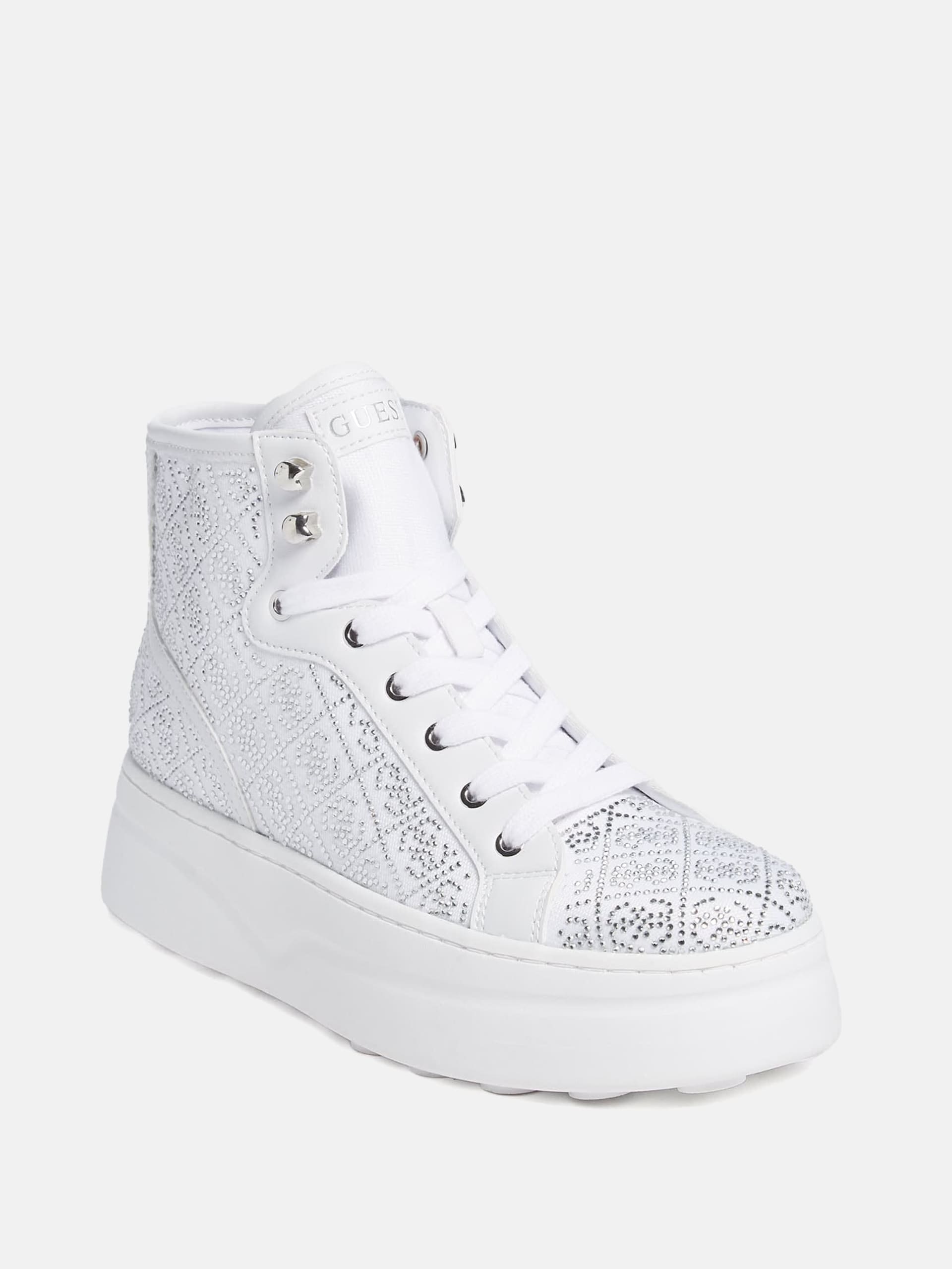 Tênis de cano alto Quattro G com strass