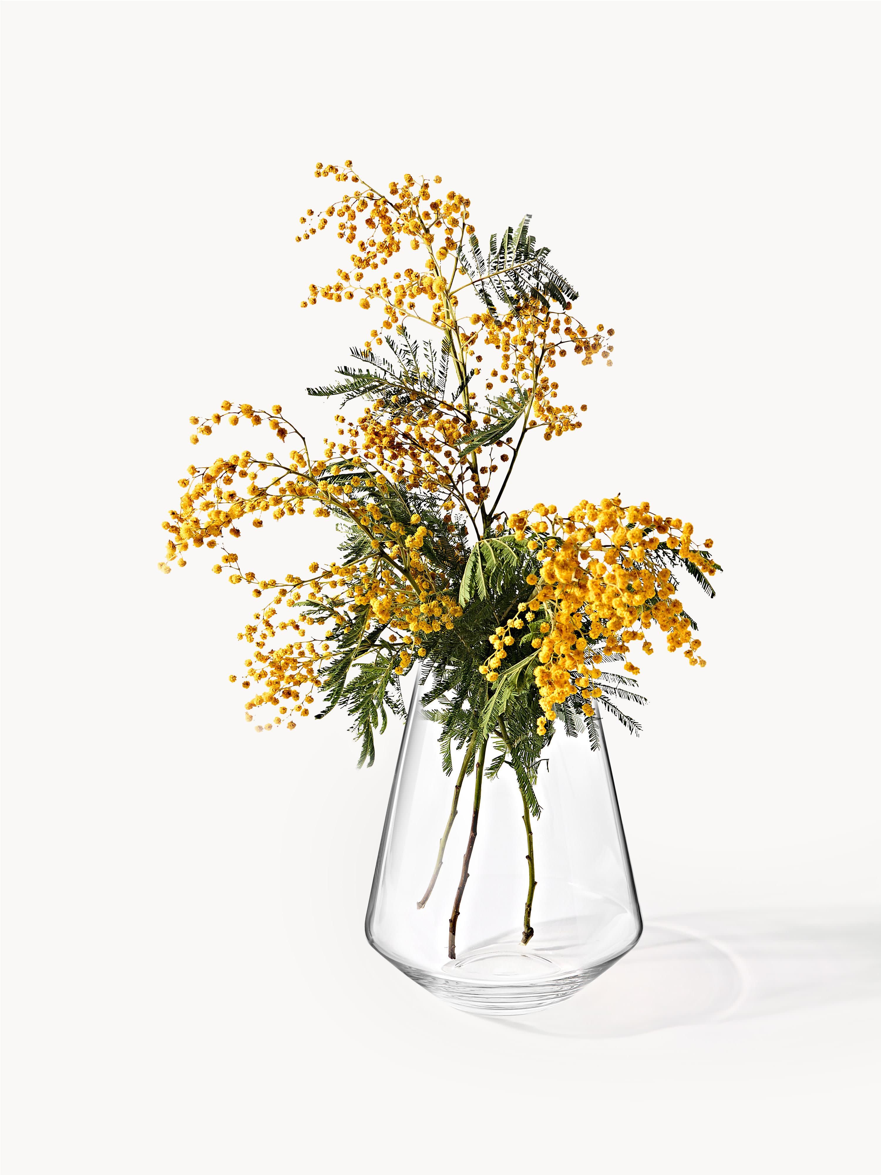 Mondgeblazen glazen vaas Joyce, H 21 cm