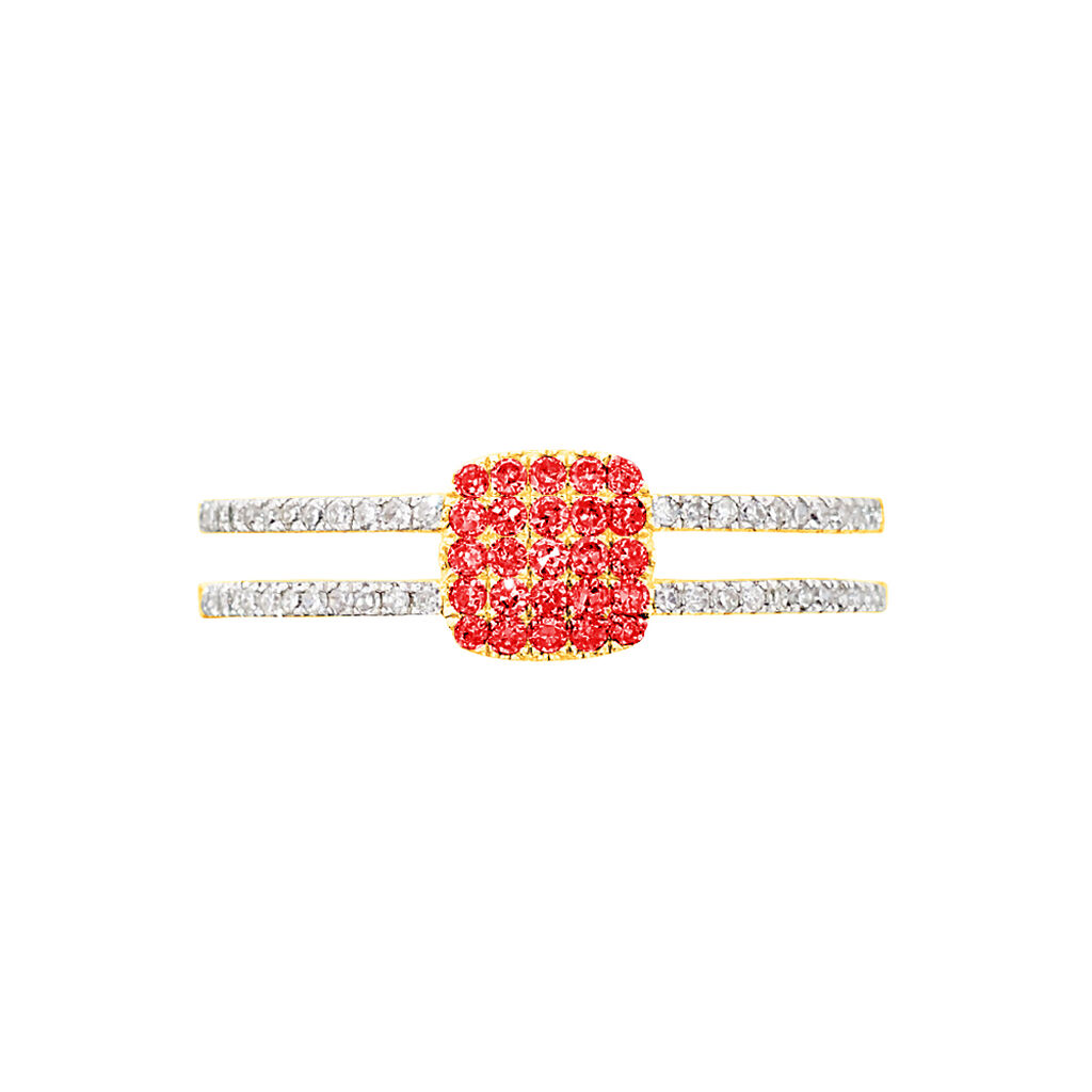 Bague Aude Or Jaune Rubis Et Diamant