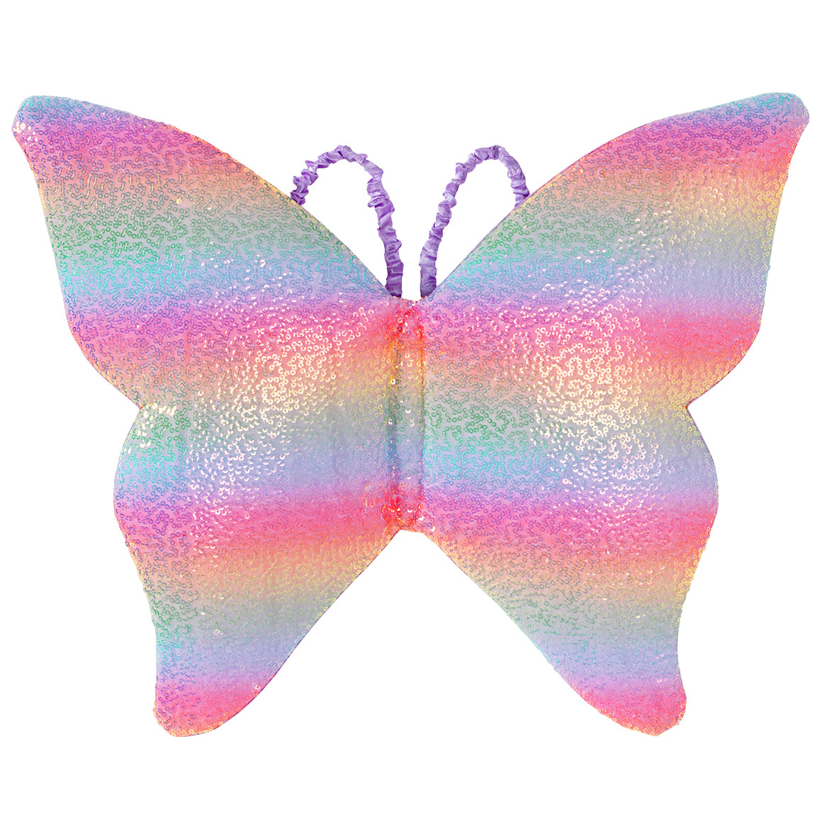 Schmetterlingsflügel mit Pailletten flieder / bunt