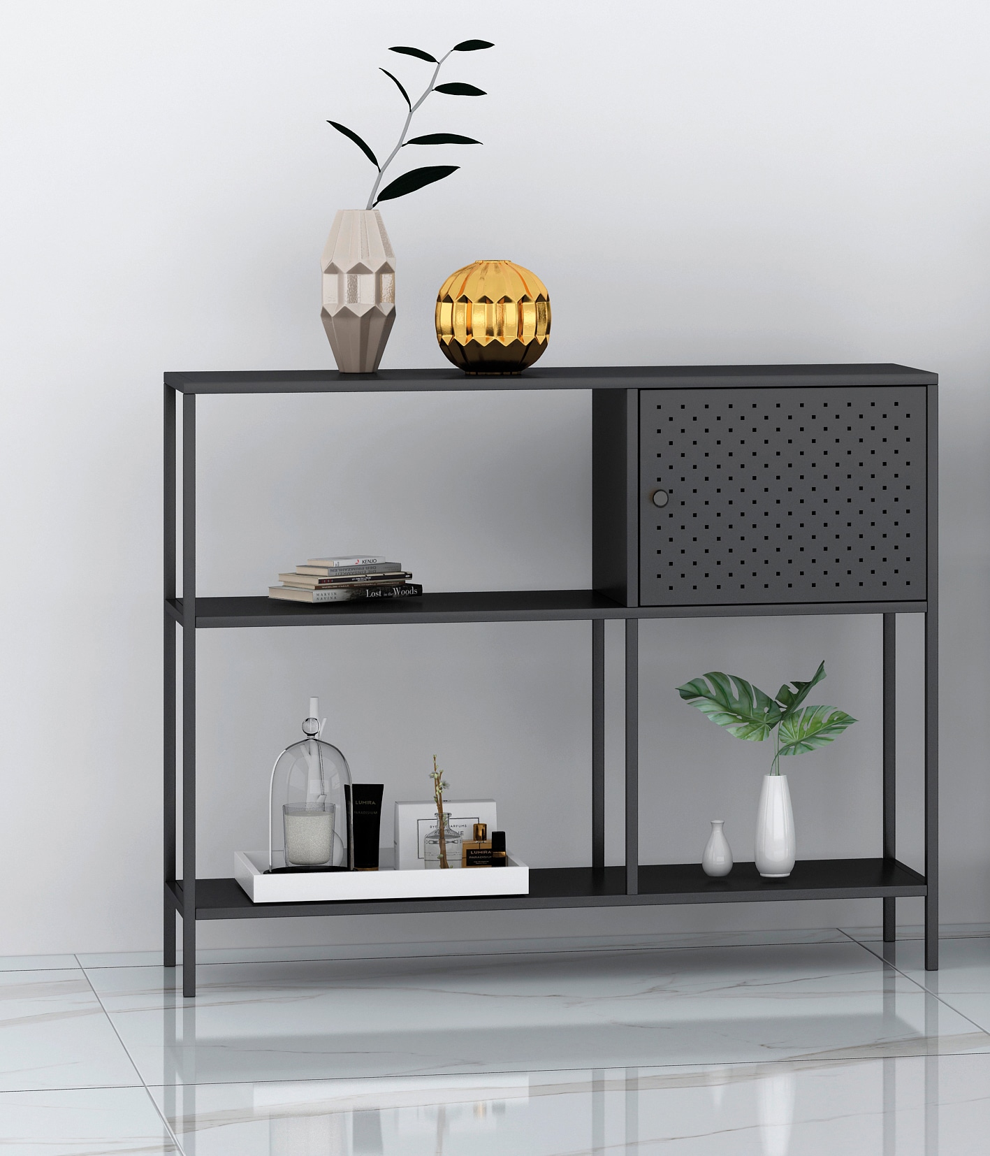Regal 100 x 75 cm schwarz