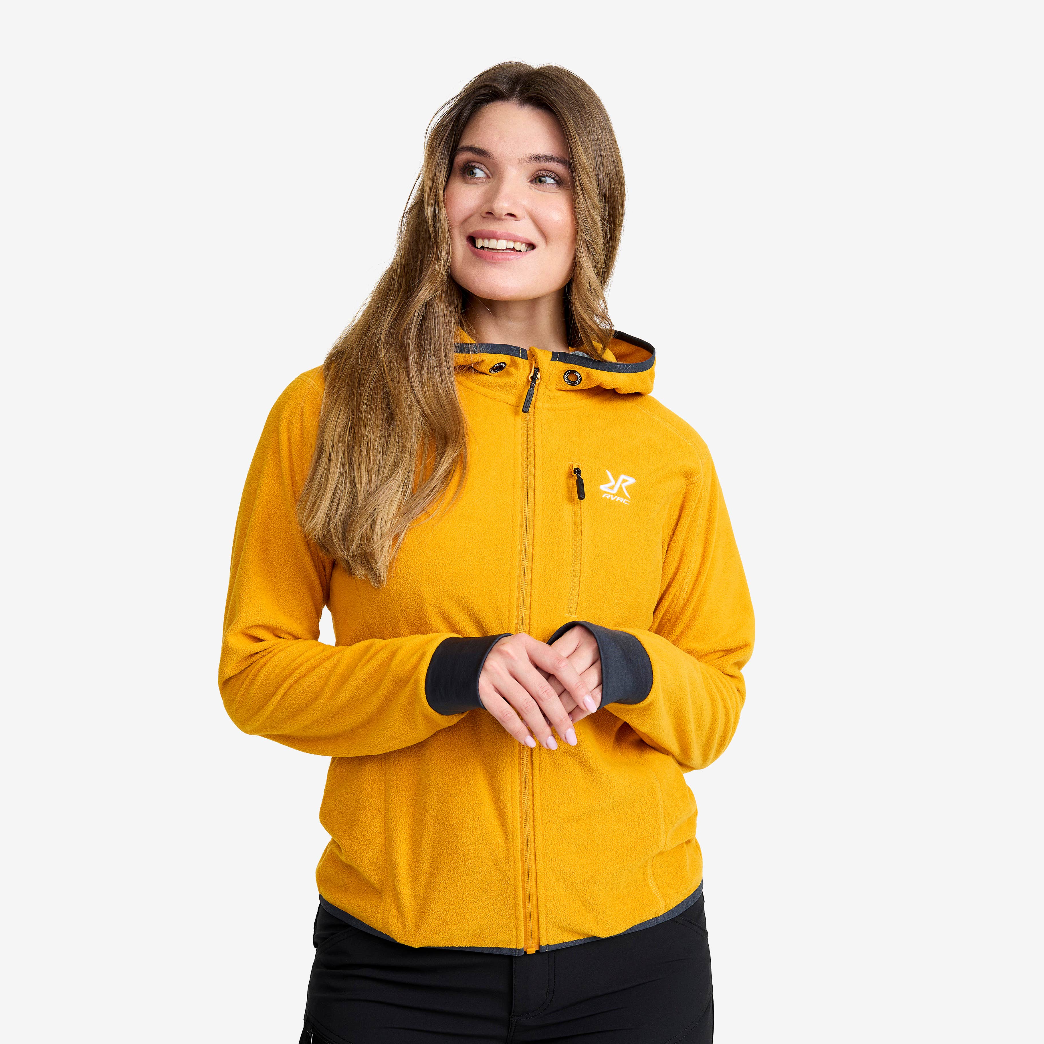 Trekker Hoodie Dame Golden Yellow