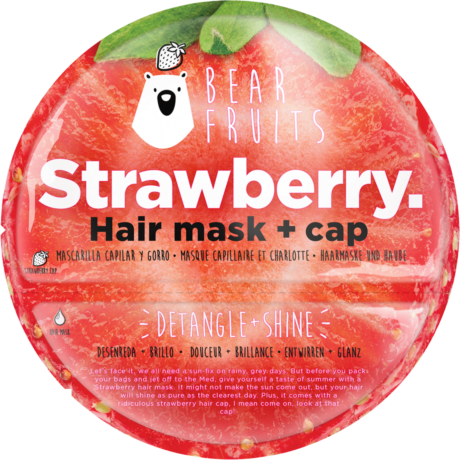 Bear Fruits Haarmaske Strawberry 20 ml + Haube