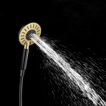 Tiger douchekop Splash Akcent handdouche waterbesparend 3 standen ø 12 cm zwart