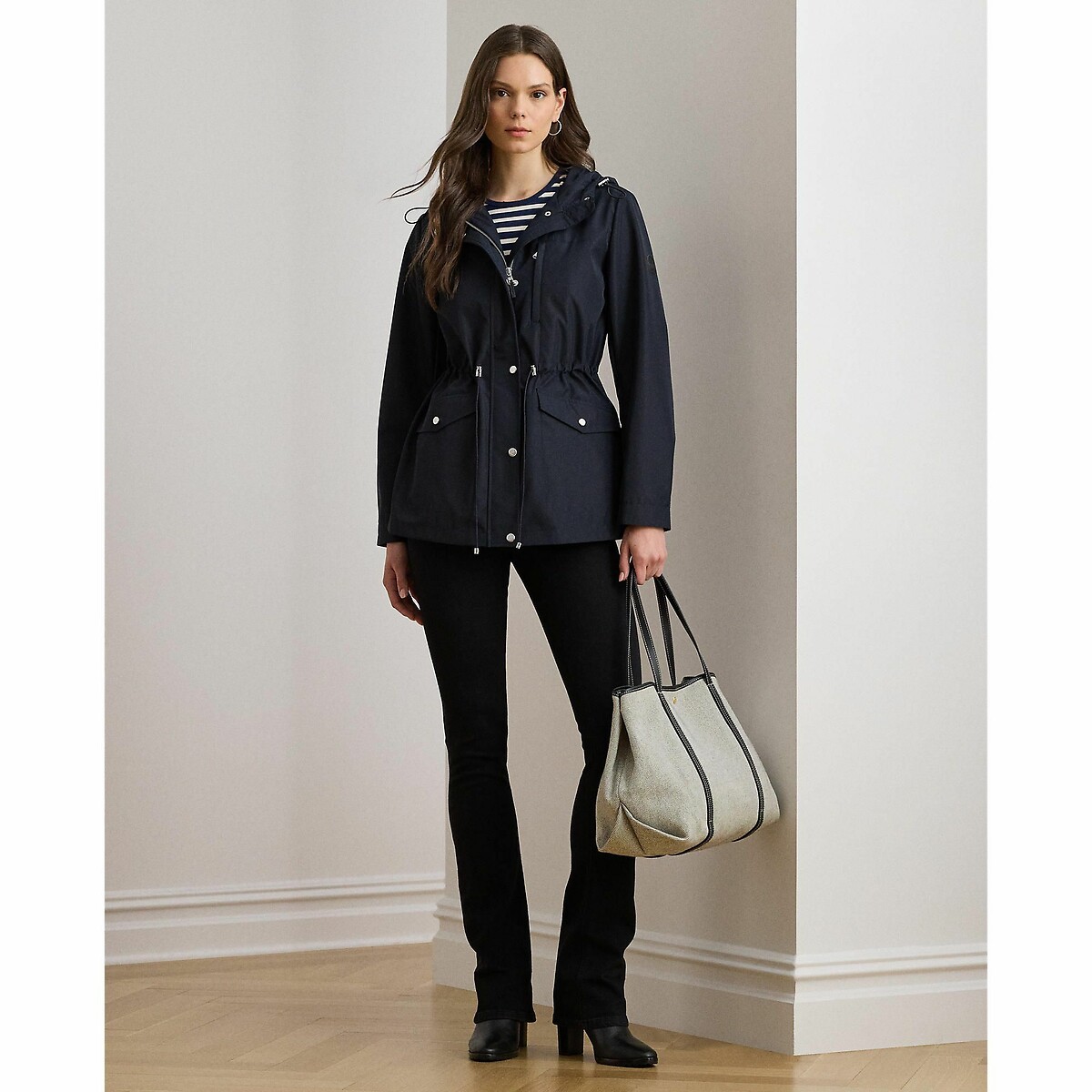 LAUREN RALPH LAUREN<br>Corta-vento com capuz