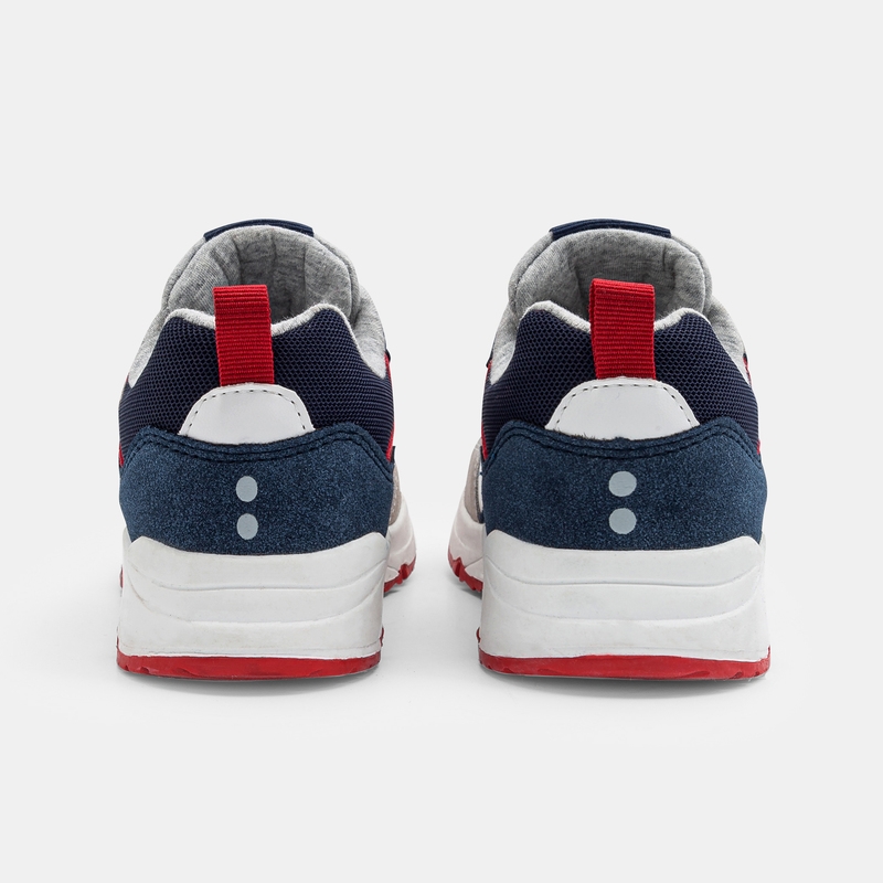 Running dadshoes lacets et scratch bleu garçon